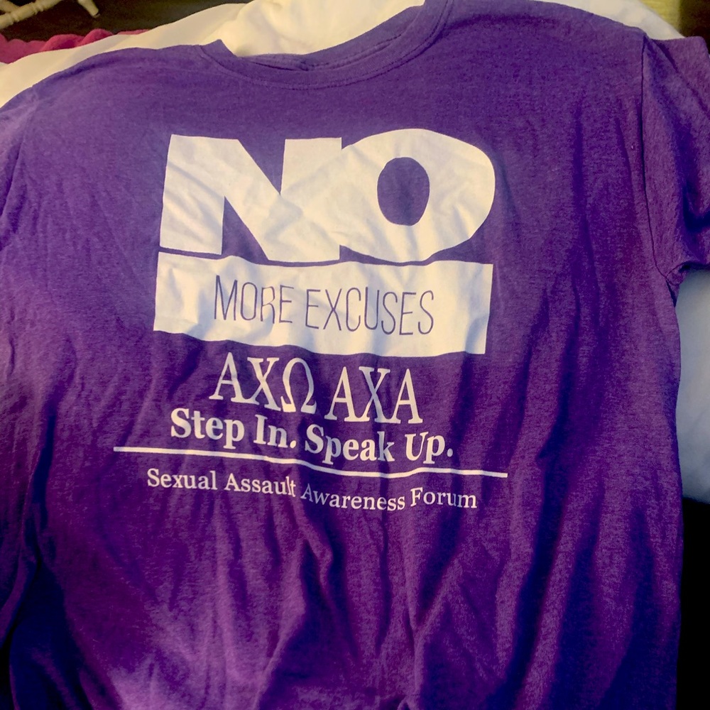Domestic Violence Awareness Alpha Chi Omega T-Shirt Size M